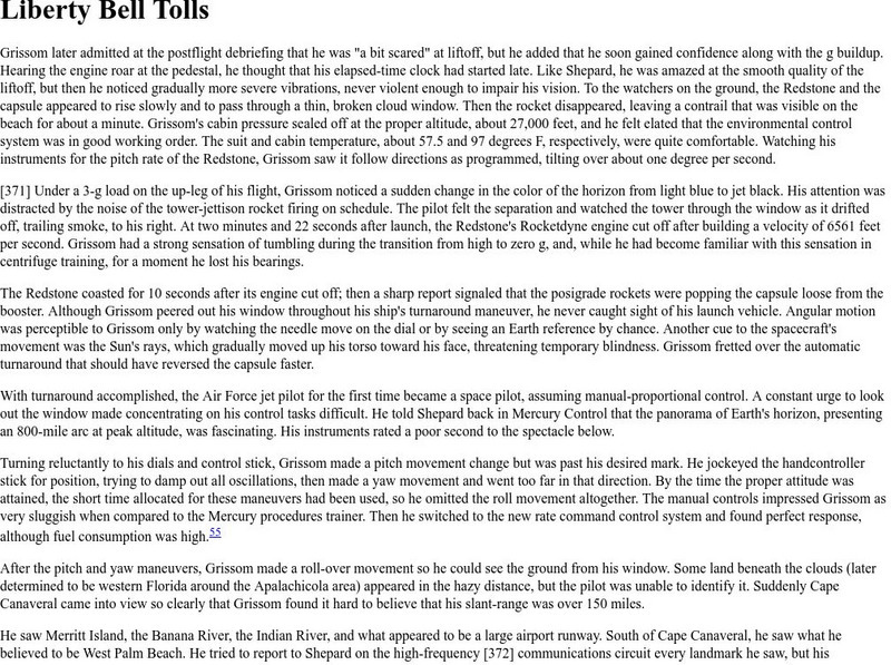 Nasa: Liberty Bell Tolls Primary Nasa: Liberty Bell Tolls Primary