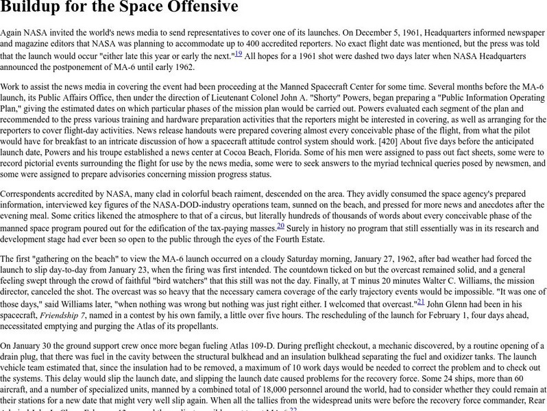 Nasa: Buildup for the Space Offensive Website Nasa: Buildup for the Space Offensive Website