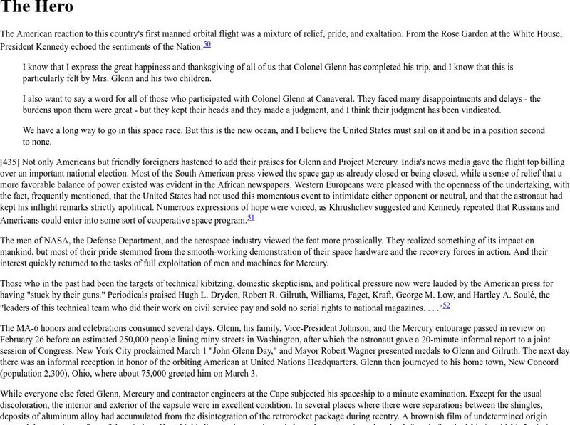 Nasa: John Glenn the Hero Website Nasa: John Glenn the Hero Website