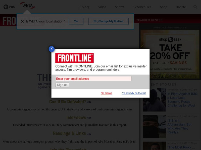 Pbs Frontline:the Insurgency Website Pbs Frontline:the Insurgency Website