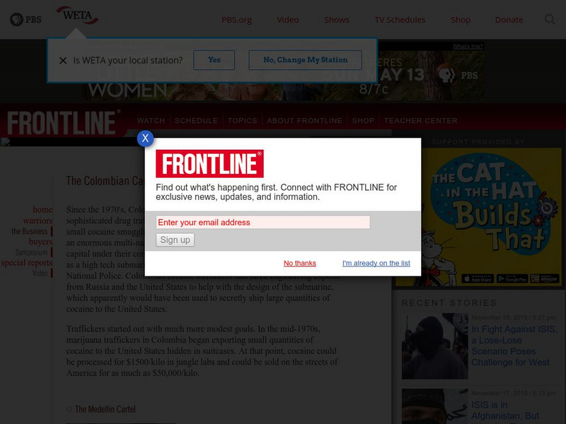 Pbs Frontline: The Columbian Cartels Activity Pbs Frontline: The Columbian Cartels Activity