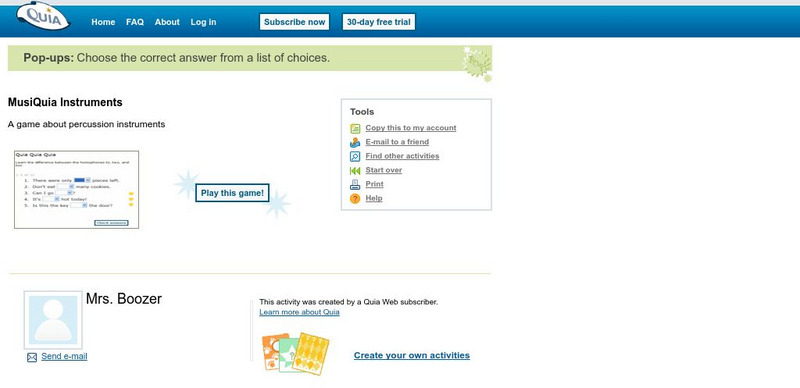 Quia: Musi Quia Instruments eBook