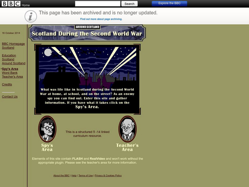 Bbc: Around Scotland: Scotland During the Second World War Unit Plan Bbc: Around Scotland: Scotland During the Second World War Unit Plan