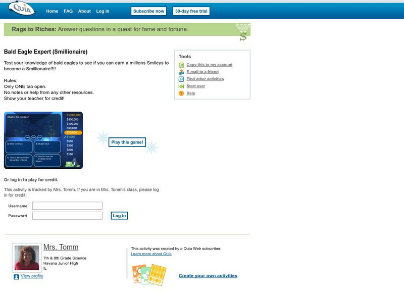 Quia: Who Wants to Be an Eagle Expert? (Game) Interactive Quia: Who Wants to Be an Eagle Expert? (Game) Interactive