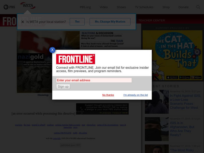 Pbs: Nazi Gold Instructional Video Pbs: Nazi Gold Instructional Video