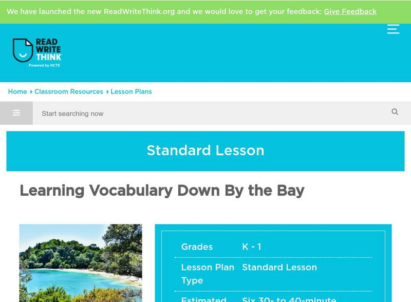 Read Write Think: Learning Vocabulary Down by the Bay Lesson Plan Read Write Think: Learning Vocabulary Down by the Bay Lesson Plan