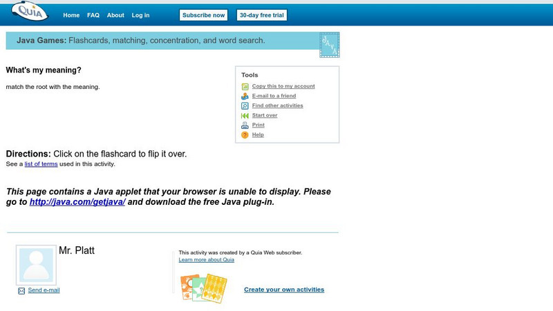 Quia: What's My Meaning Interactive Quia: What's My Meaning Interactive