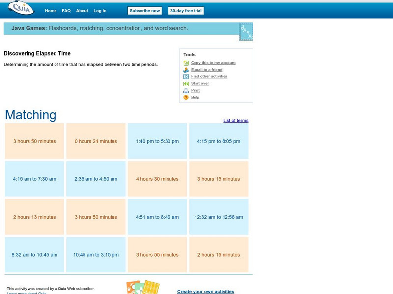 Quia: Discovering Elapsed Time Interactive Quia: Discovering Elapsed Time Interactive