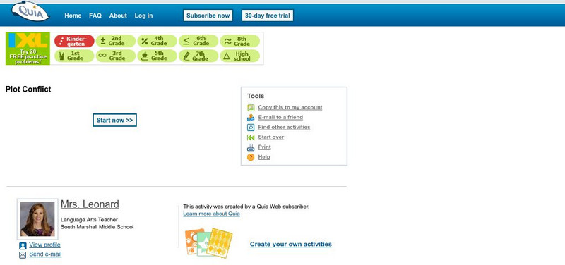Quia: Plot Conflict Quiz eBook Quia: Plot Conflict Quiz eBook
