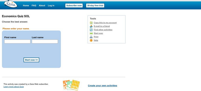 Quia: Economics Quiz Unknown Type Quia: Economics Quiz Unknown Type