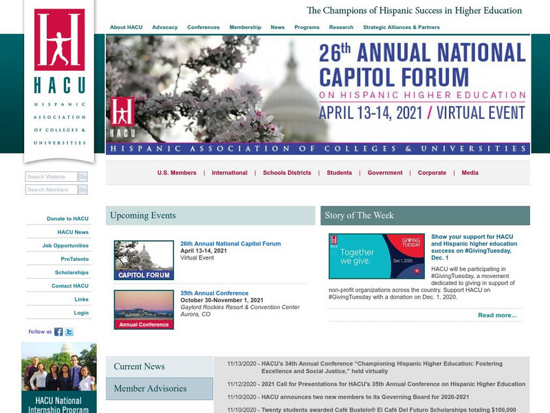 Hispanic Association of Colleges & Universities Website Hispanic Association of Colleges & Universities Website