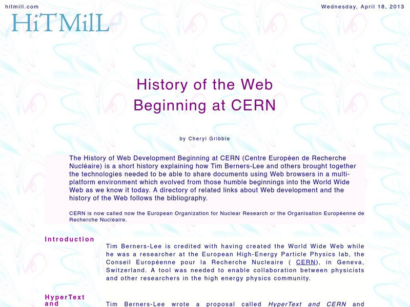 Hit Mill: History of the Web Article Hit Mill: History of the Web Article