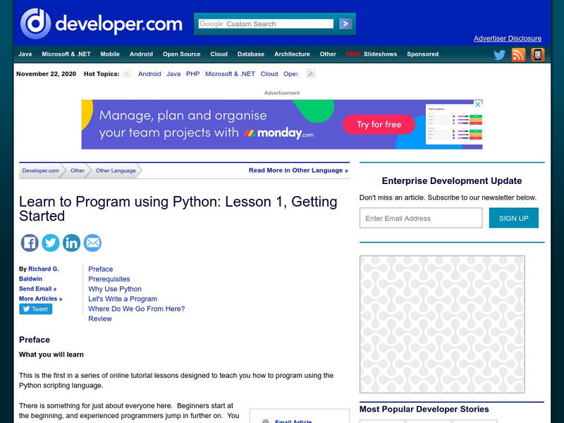 Learn to Program Using Python Website Learn to Program Using Python Website