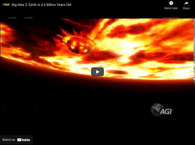 American Geosciences Institute: Big Idea 2: Earth Is 4.6 Billion Years Old Instructional Video American Geosciences Institute: Big Idea 2: Earth Is 4.6 Billion Years Old Instructional Video