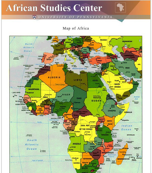 African Studies Center: Map of Africa Graphic African Studies Center: Map of Africa Graphic