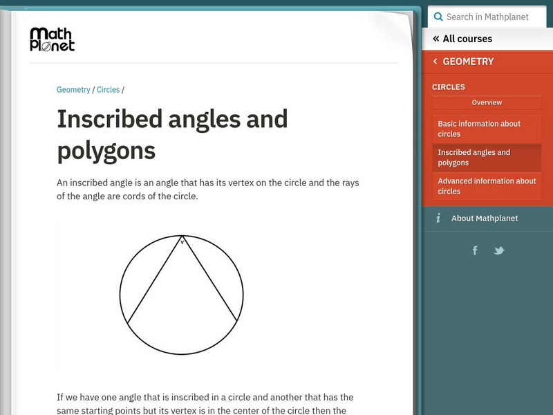 Math Planet: Geometry: Inscribed Angles and Polygons eBook Math Planet: Geometry: Inscribed Angles and Polygons eBook