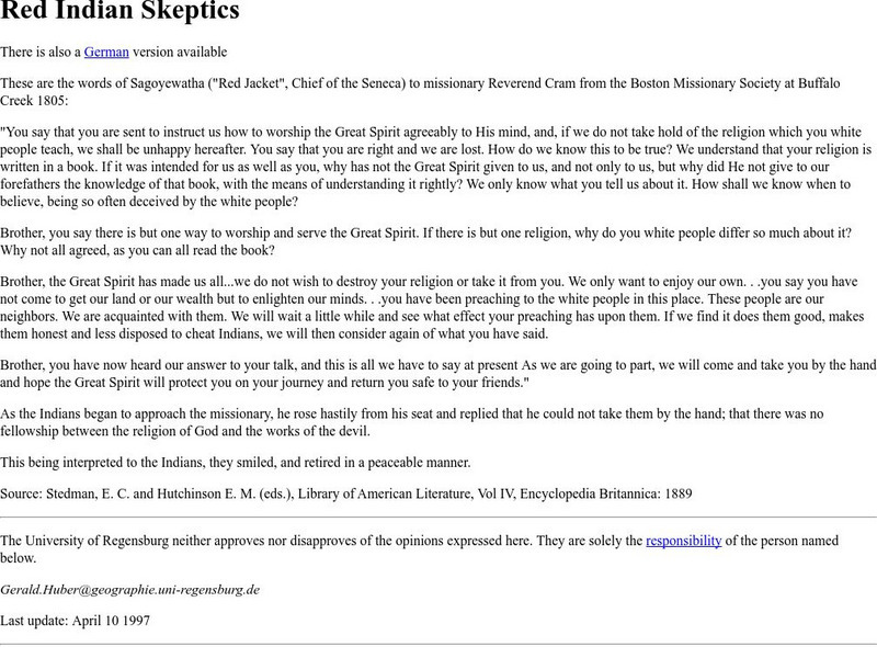 University of Regensburg: Red Indian Skeptics eBook University of Regensburg: Red Indian Skeptics eBook