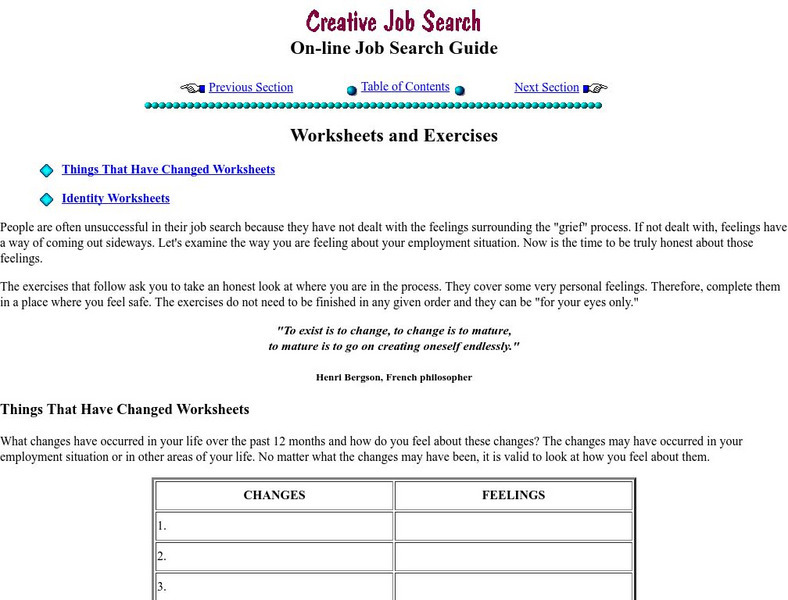 Amby: Career Changes Excercises Article Amby: Career Changes Excercises Article