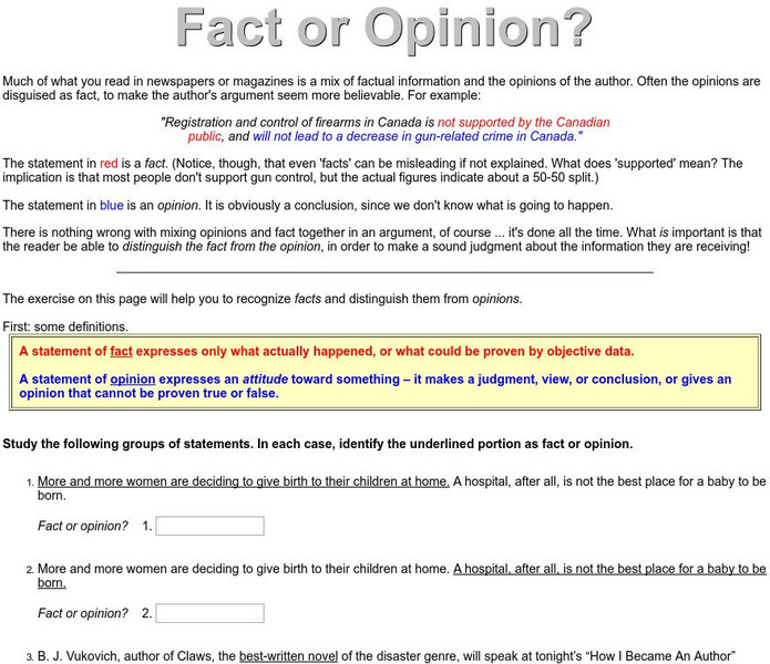 Worsley School: Fact or Opinion? Unknown Type Worsley School: Fact or Opinion? Unknown Type