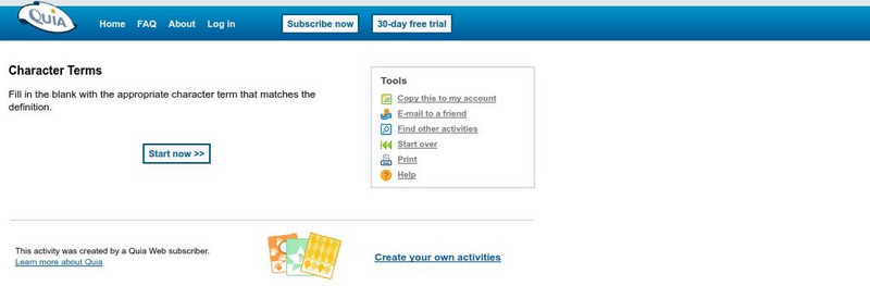 Quia: Character Terms Unknown Type Quia: Character Terms Unknown Type