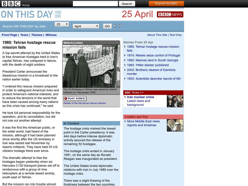 Bbc: Tehran Hostage Rescue Mission Fails Interactive