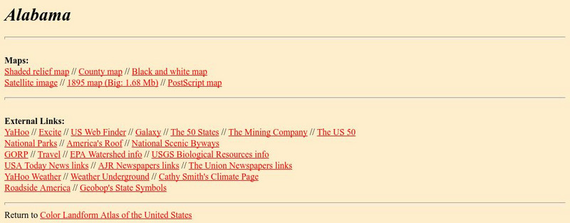 Johns Hopkins University: Alabama State Maps Handout