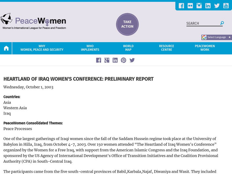 The Heartland of Iraq Women's Conference [Pdf] Primary