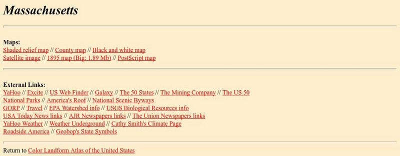 The Johns Hopkins University: Massachusetts State Maps Handout