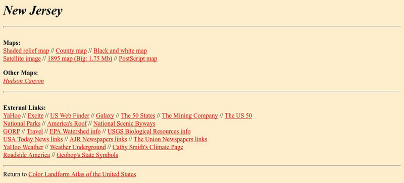 The Johns Hopkins University: New Jersey State Maps Handout