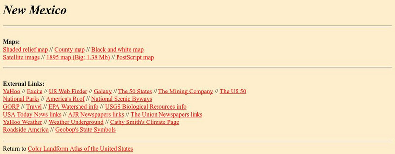 The Johns Hopkins University: New Mexico State Maps Handout The Johns Hopkins University: New Mexico State Maps Handout