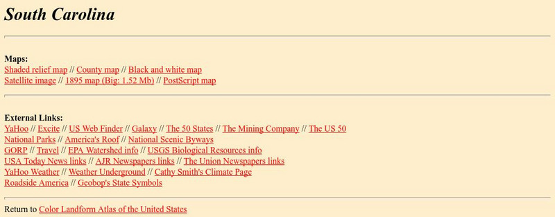 The Johns Hopkins University: South Carolina State Maps Handout