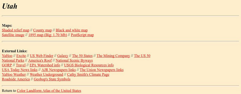 The Johns Hopkins University: Utah State Maps Handout The Johns Hopkins University: Utah State Maps Handout