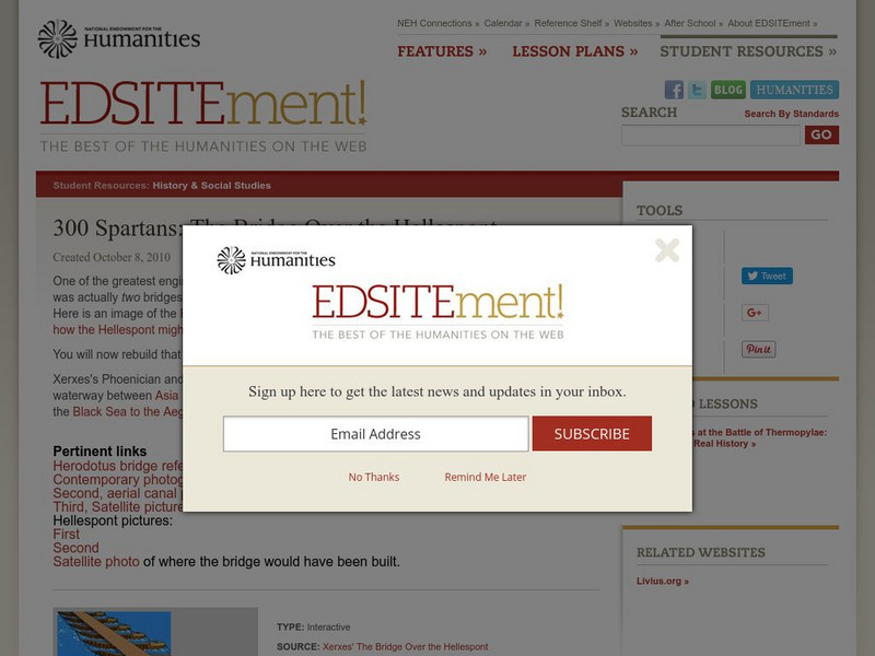 Neh: Edsit Ement: Xerxes' Bridges Over the Hellespont Interactive