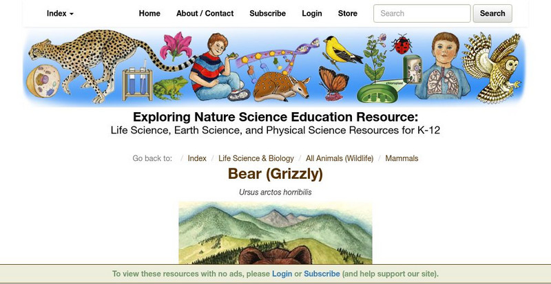 Exploring Nature Educational Resource: Bear (Grizzly) Handout
