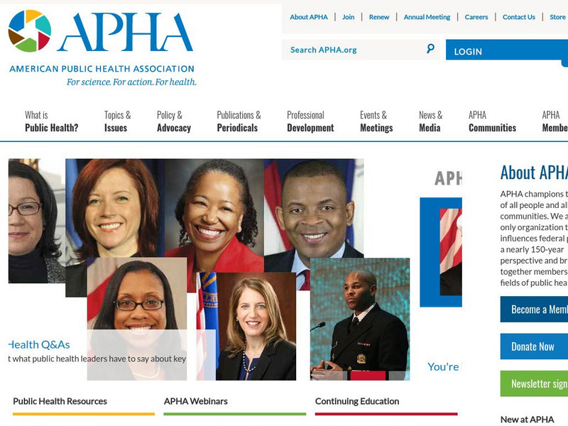 American Public Health Association Website American Public Health Association Website