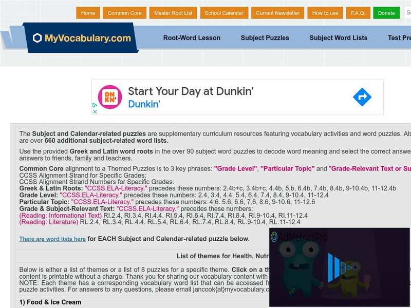 My vocabulary.com: List of Themes for Health, Nutrition & Pe Interactive My vocabulary.com: List of Themes for Health, Nutrition & Pe Interactive
