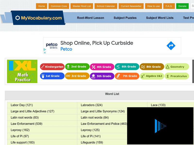 My vocabulary.com: Alphabetic All Themed Wordlists K Z Study Guide My vocabulary.com: Alphabetic All Themed Wordlists K Z Study Guide