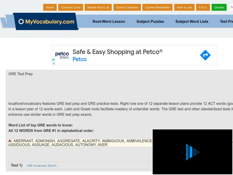 My vocabulary.com: Gre Test Prep Study Guide My vocabulary.com: Gre Test Prep Study Guide