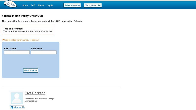 Quia: Federal Indian Policy Oder Quiz eBook Quia: Federal Indian Policy Oder Quiz eBook