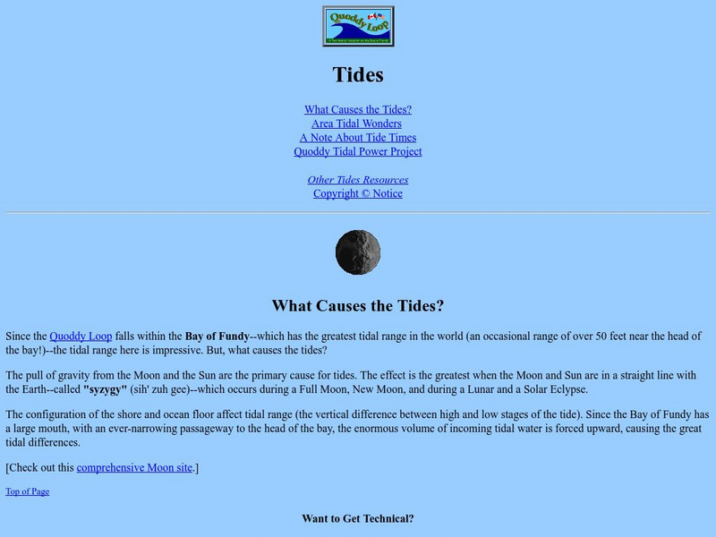 Quoddy Loop: Tides Website Quoddy Loop: Tides Website