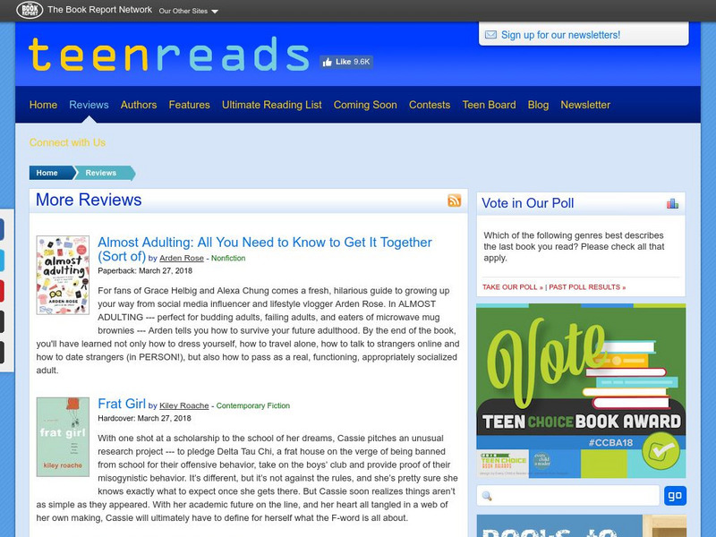 Teen reads.com: Book Reviews Website Teen reads.com: Book Reviews Website