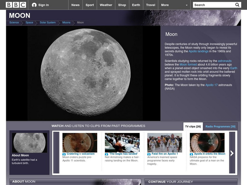 Bbc Science and Nature: The Moon Handout Bbc Science and Nature: The Moon Handout