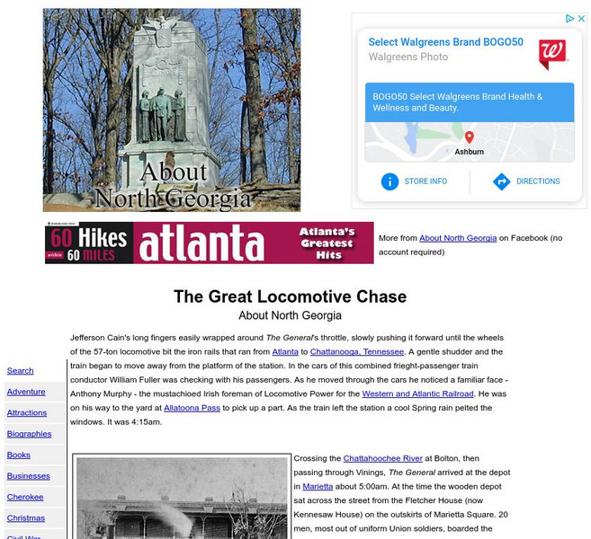 About North Georgia: The Great Locomotive Chase Handout