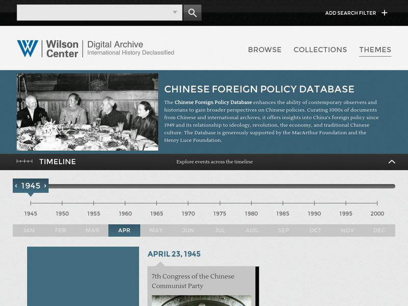 Woodrow Wilson Center: Digital Archive: Chinese Foreign Policy Website Woodrow Wilson Center: Digital Archive: Chinese Foreign Policy Website