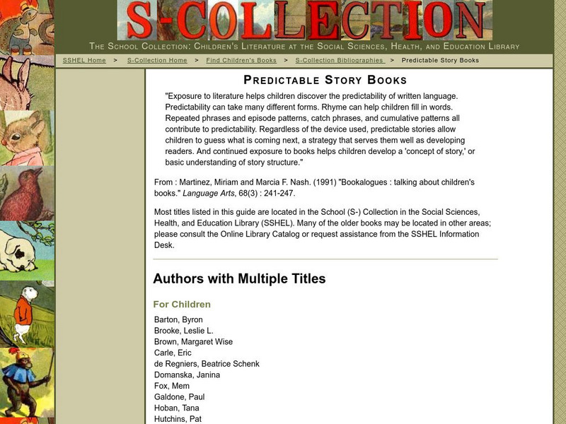 University of Illinois: Predictable Story Books Website University of Illinois: Predictable Story Books Website