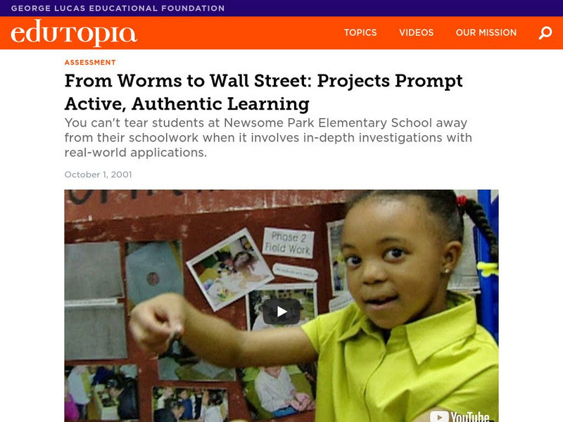 Edutopia: Newsome Park Elementary Project Learning Instructional Video
