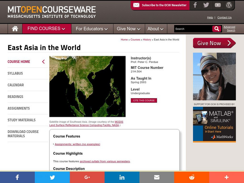 Mit: Open Course Ware: East Asia in the World Online Course Mit: Open Course Ware: East Asia in the World Online Course