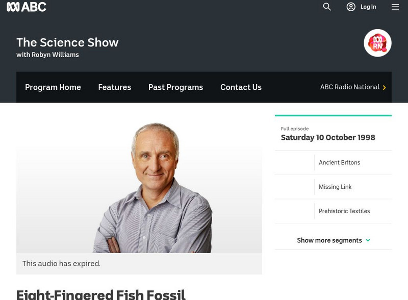 Australian Broadcasting Corporation: The Science Show: Eight Fingered Fish Fossil Article Australian Broadcasting Corporation: The Science Show: Eight Fingered Fish Fossil Article