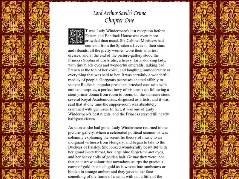 The Oscar Wilde Collection: Lord Arthur Savile's Crime eBook