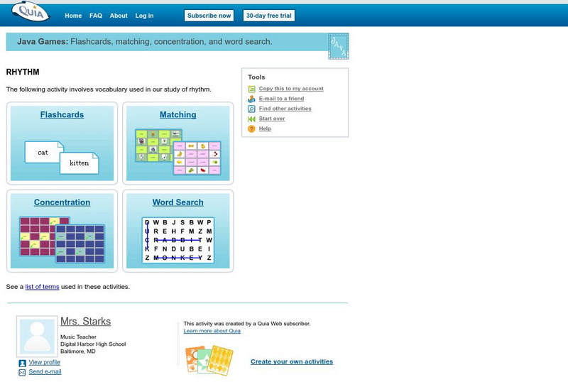 Quia: Rhythm Interactive Quia: Rhythm Interactive